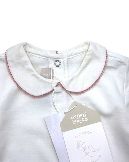 Blusa Branca Gola 12 Meses
