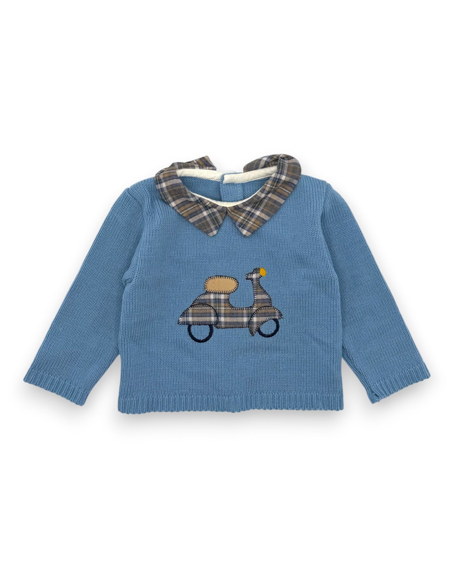 Camisola de Malha Azul 3 Meses