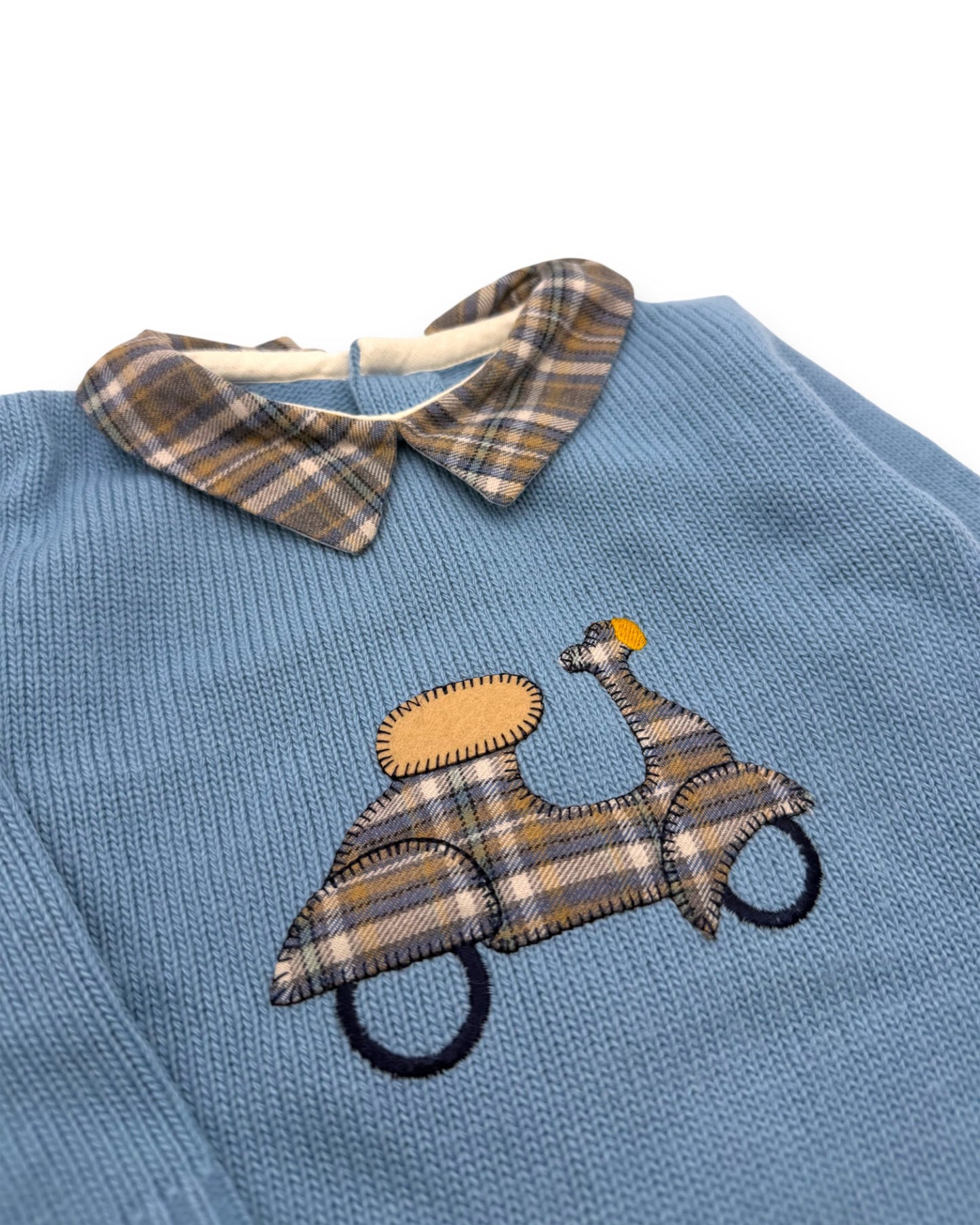 Camisola de Malha Azul 3 Meses