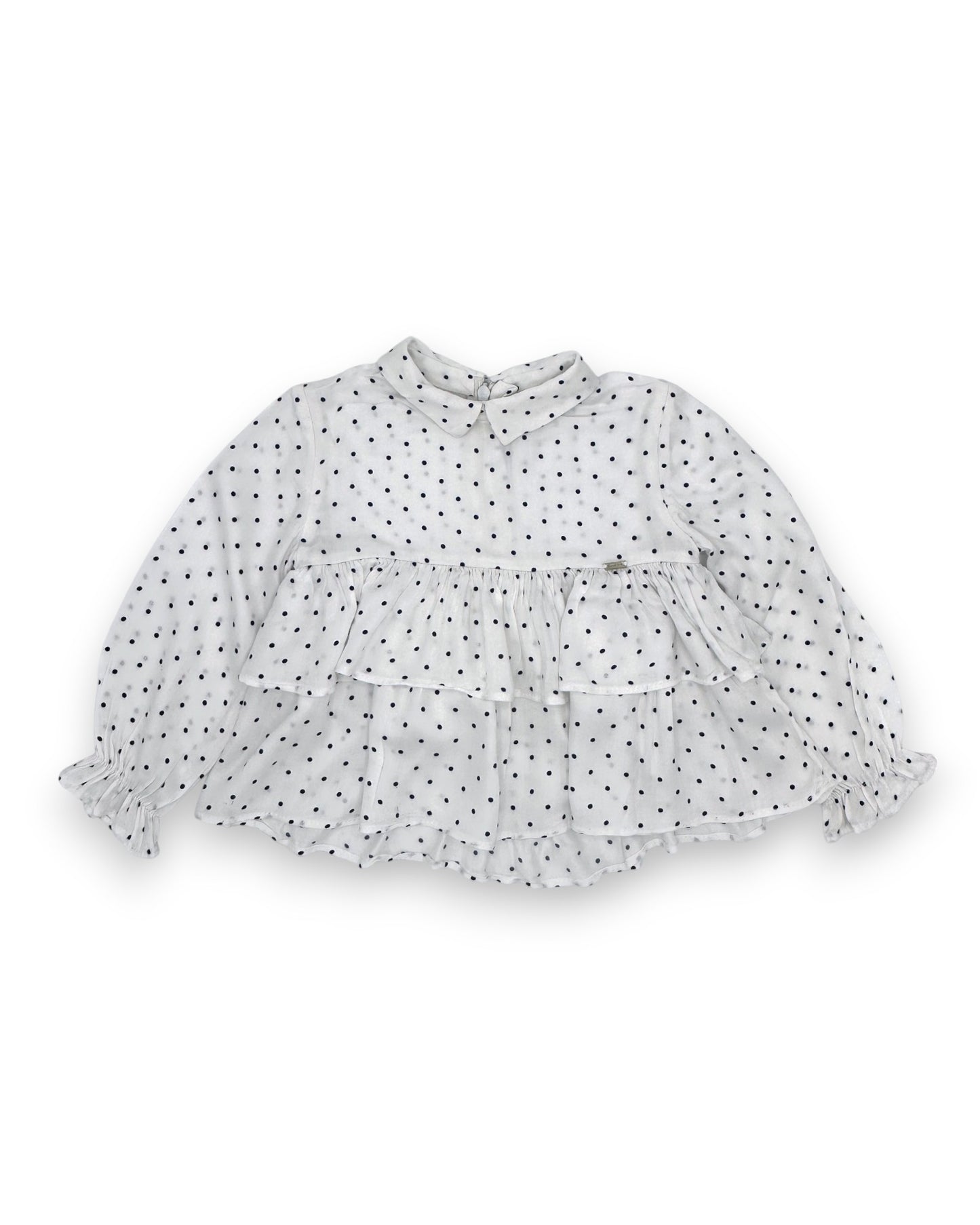 Blusa Branca Bolinhas 2 Anos