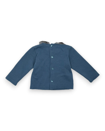 Camisola de Malha Azul 3 Meses