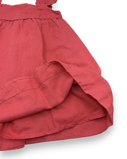 Vestido Linho Rosa 6 Anos