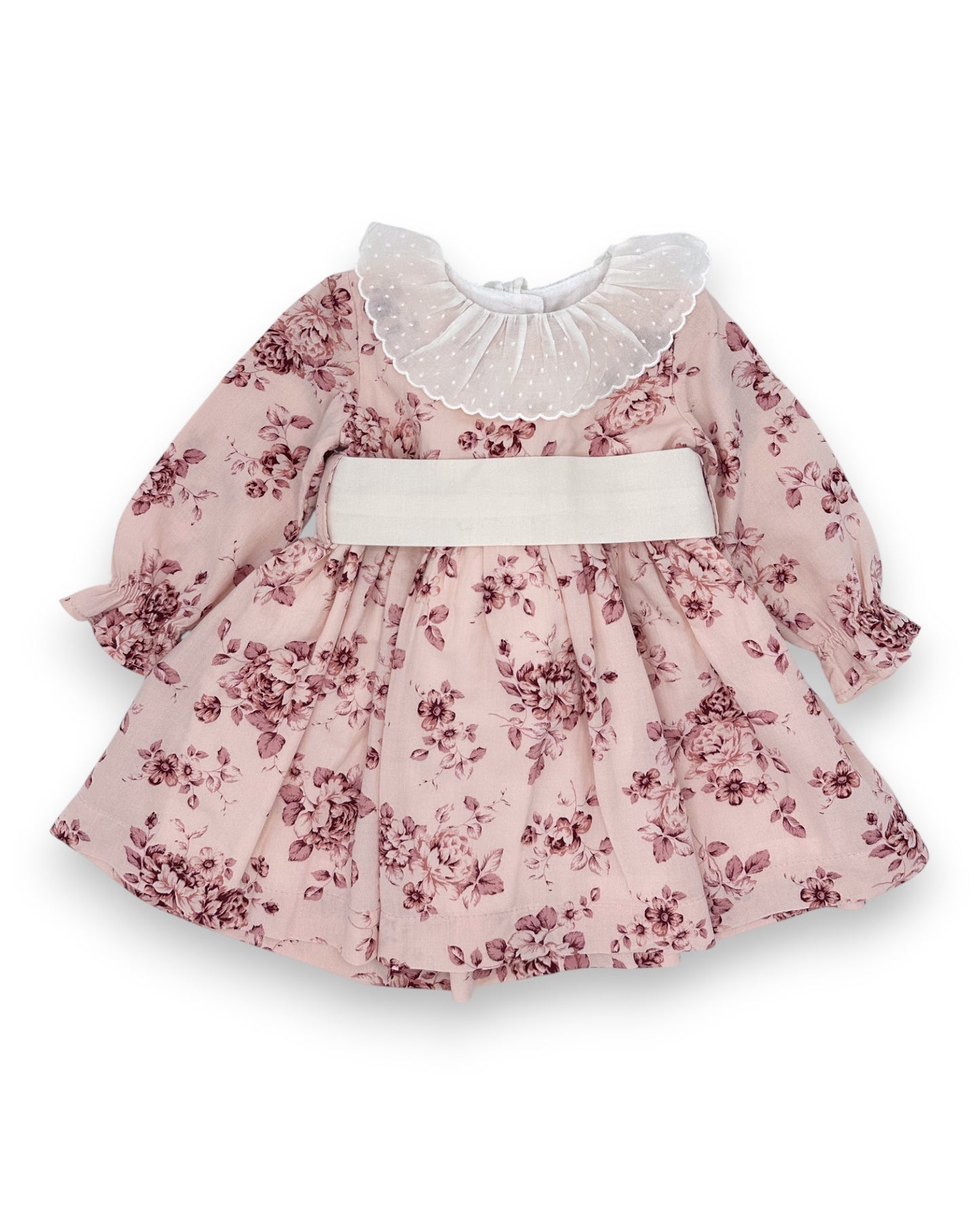 Vestido Rosa Floral 1 Ano