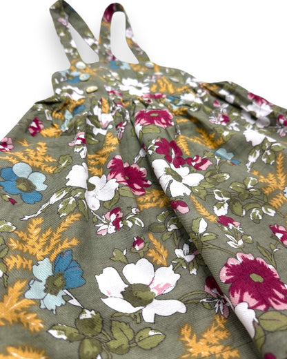 Vestido Verde Floral 4 anos