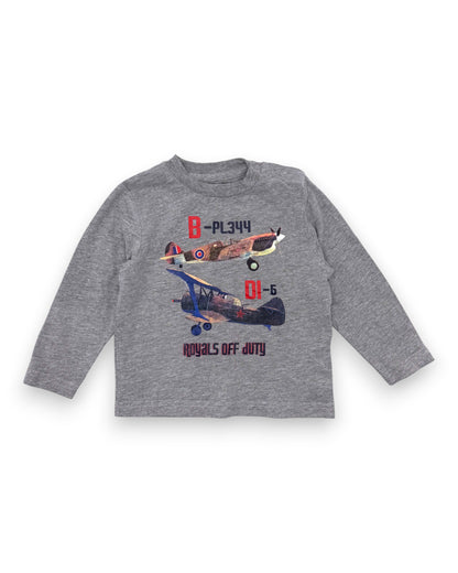 T-Shirt Aviões 9-12 Meses