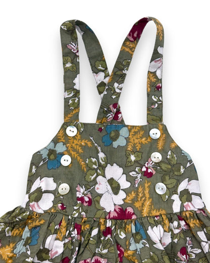 Vestido Verde Floral 4 anos