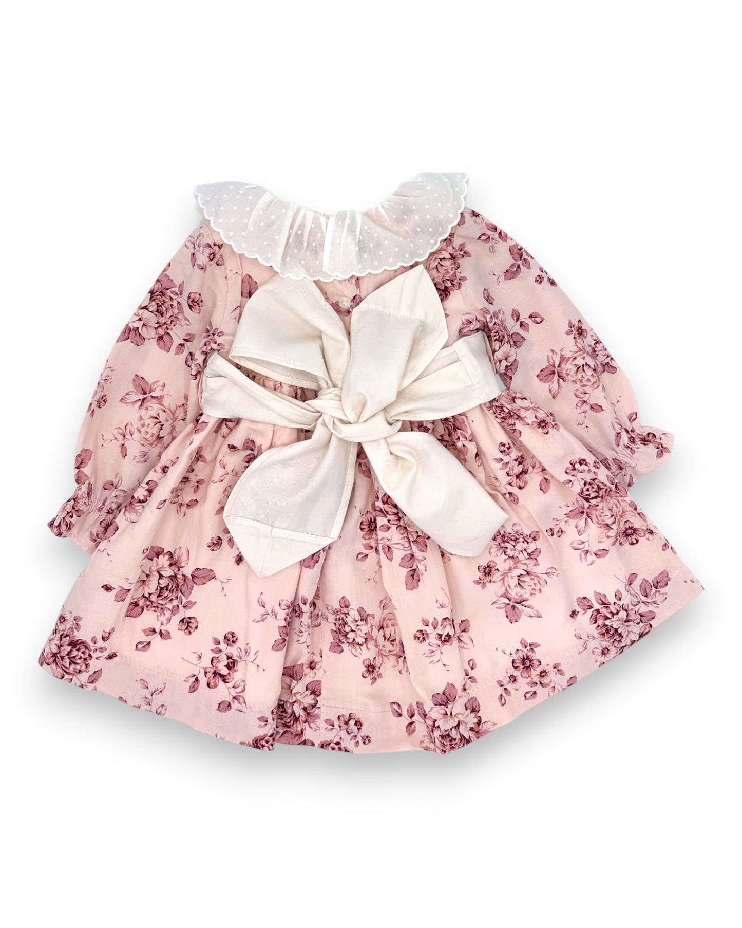 Vestido Rosa Floral 1 Ano