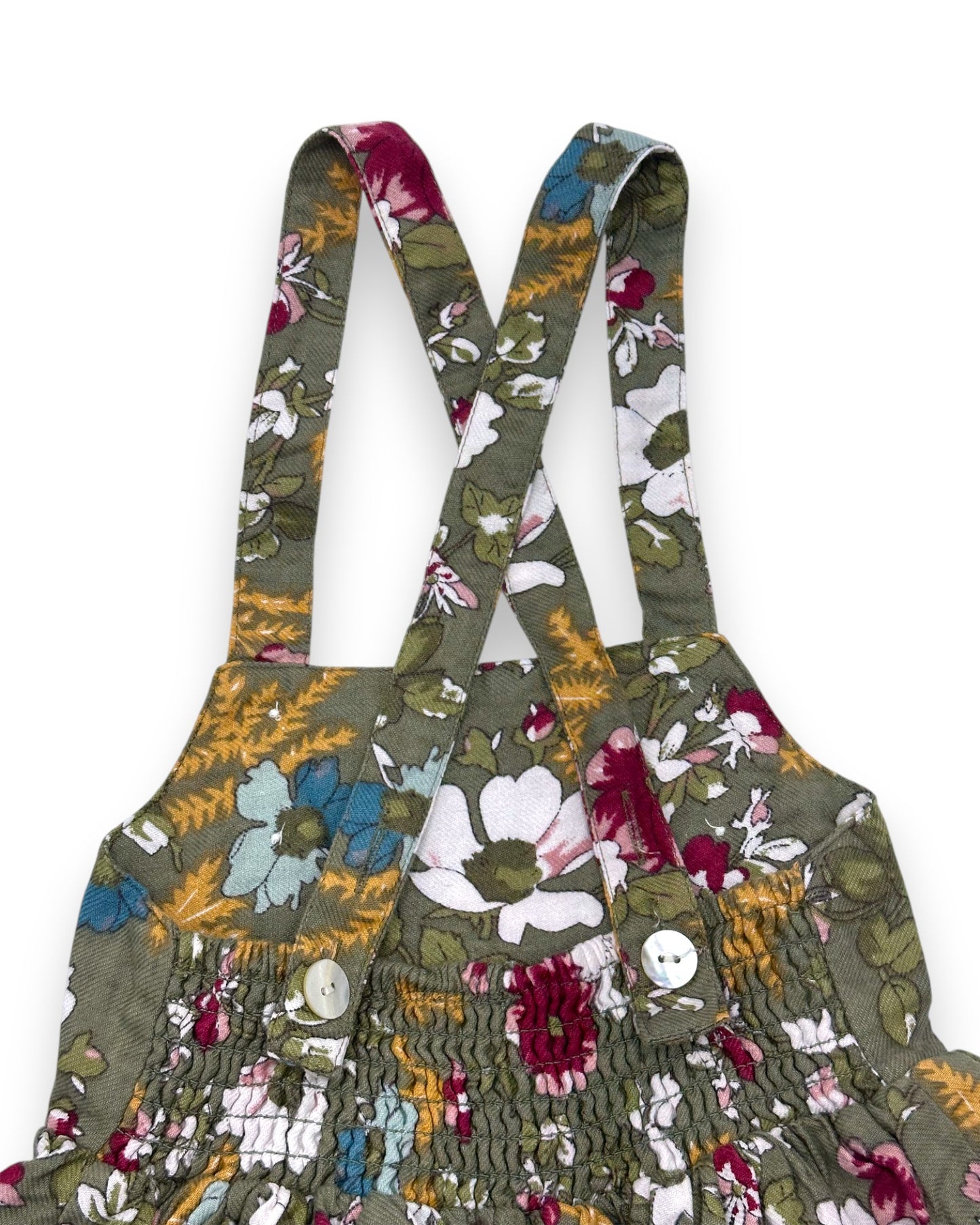 Vestido Verde Floral 4 anos