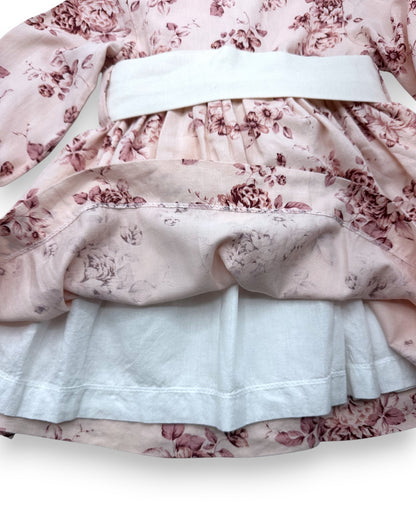 Vestido Rosa Floral 1 Ano