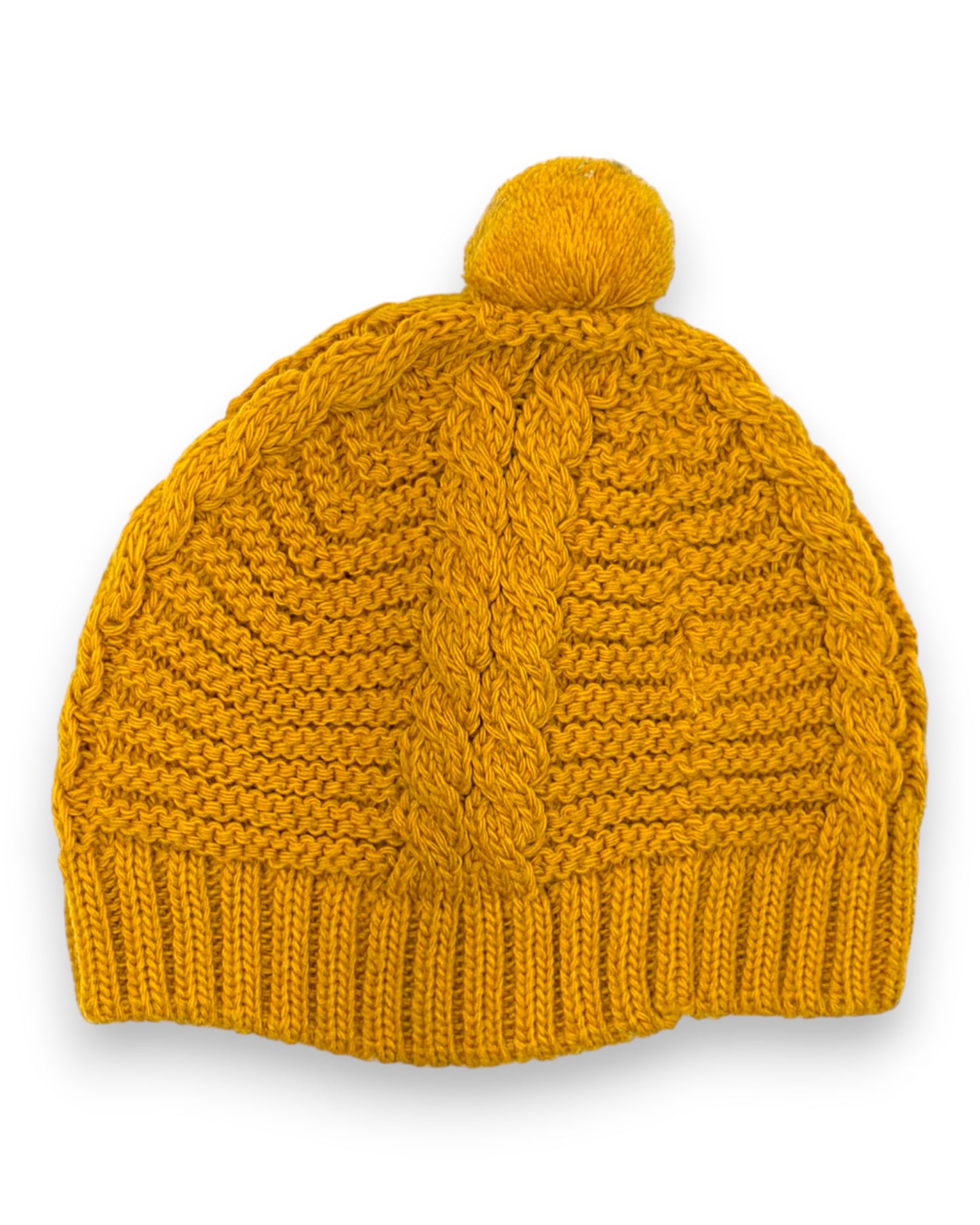 Gorro Malha Amarelo 3-6 Meses
