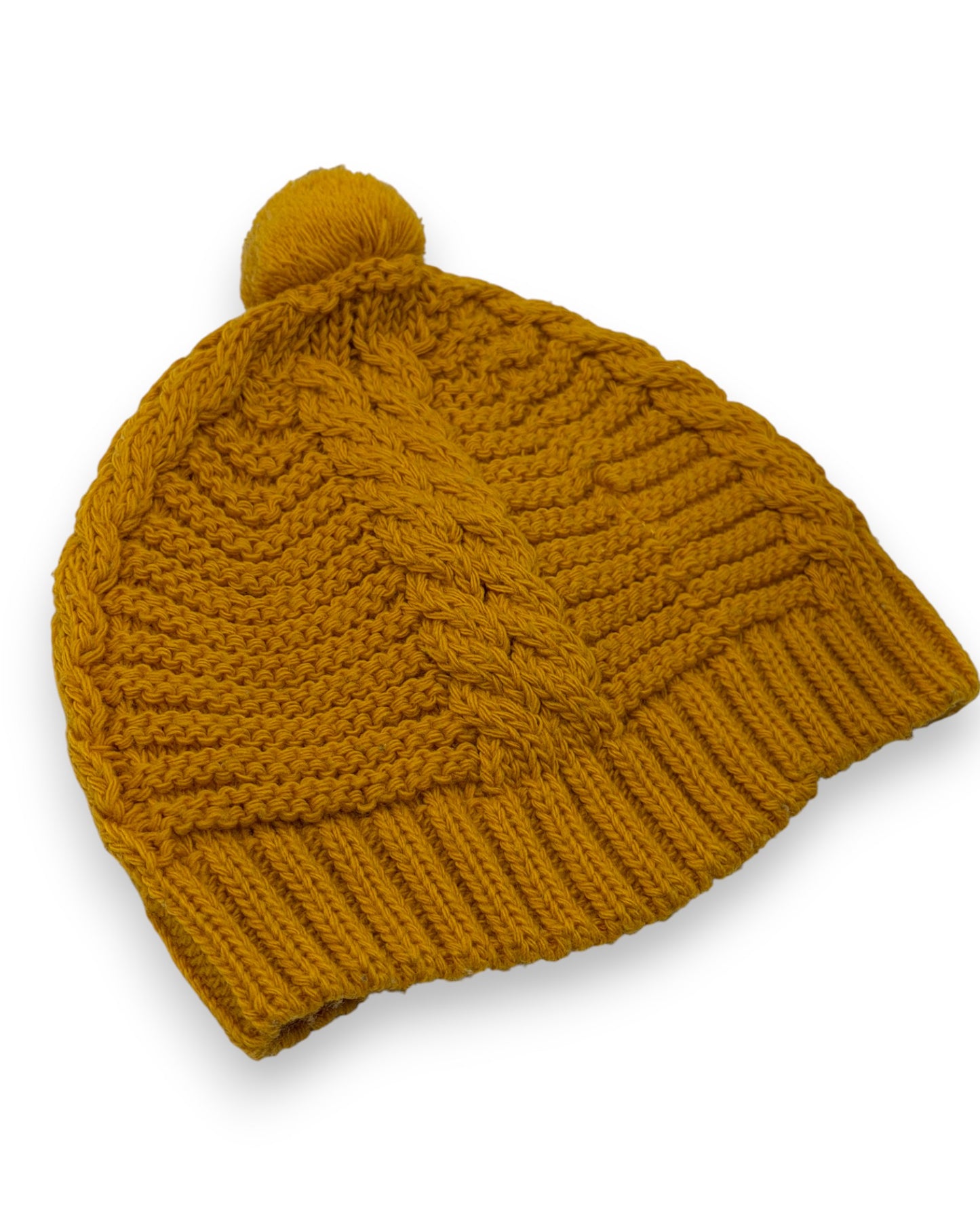 Gorro Malha Amarelo 3-6 Meses