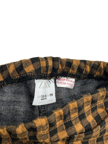 Brown Plaid Pants 12-18 Months