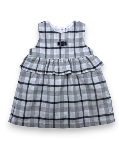 Gray Checkered Dress, 12 Months