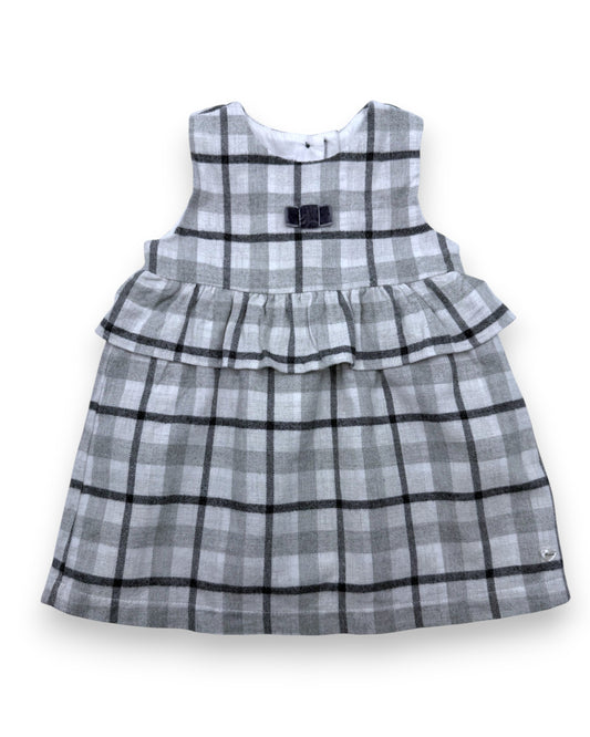 Gray Checkered Dress, 12 Months