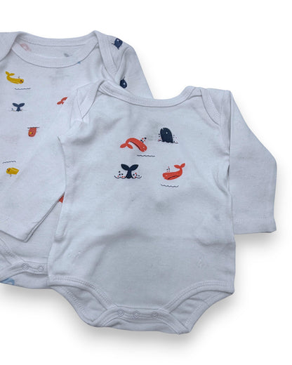 Set of 3 Bodysuits, 1-3 Months