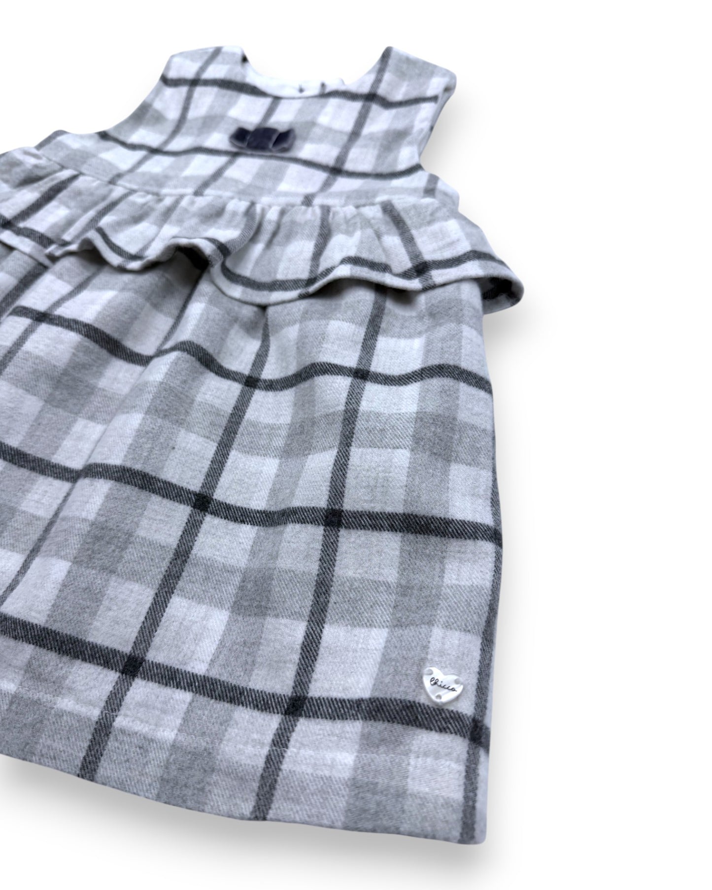 Gray Checkered Dress, 12 Months
