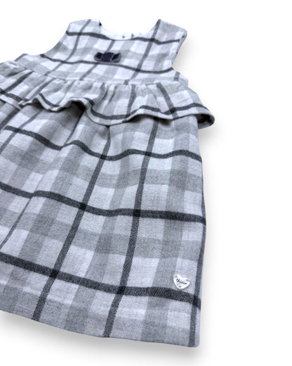 Gray Checkered Dress, 12 Months