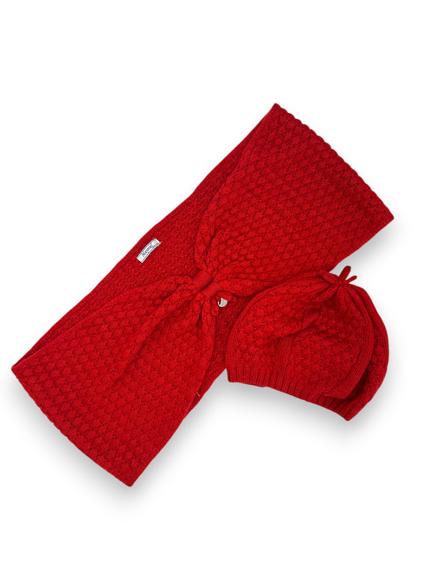 Conjunto Cachecol e Gorro Malha 4-5 Anos