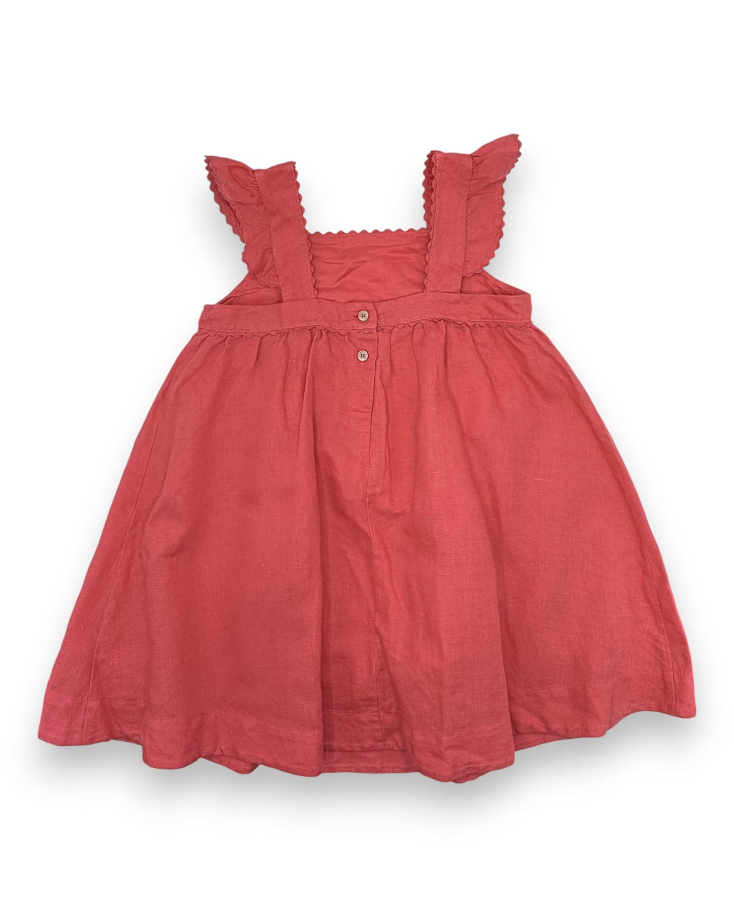 Vestido Linho Rosa 6 Anos