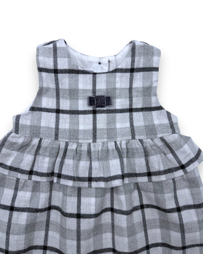Gray Checkered Dress, 12 Months
