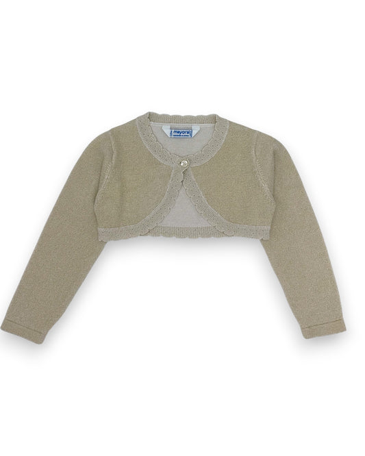 Casaco Bolero Dourado 2 Anos