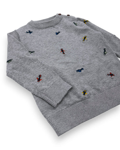 Camisola Malha Aviões 9-12 Meses