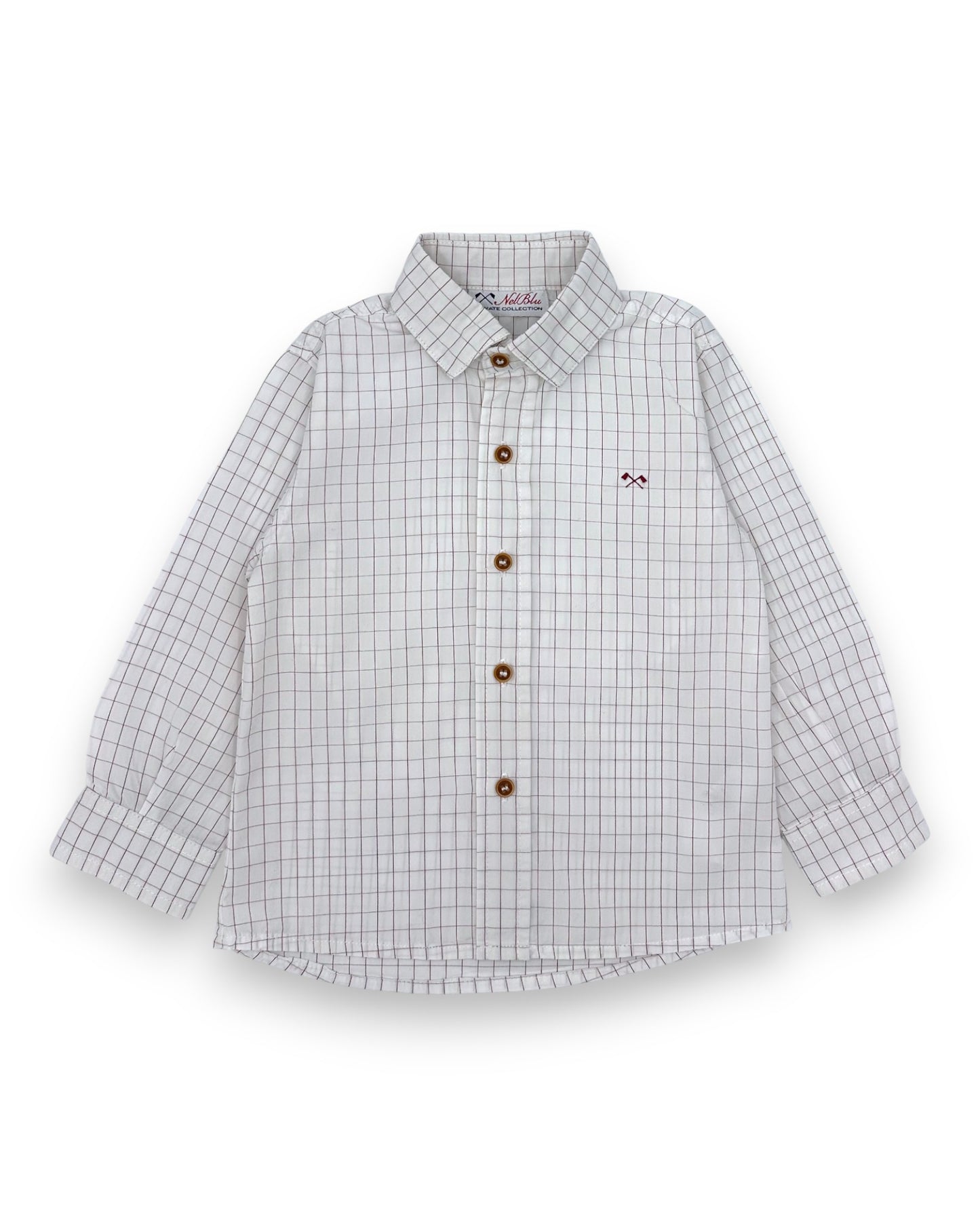 Camisa Branca Xadrez 18 Meses