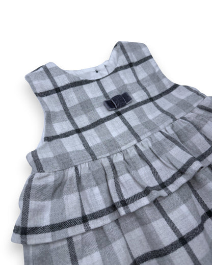 Gray Checkered Dress, 12 Months