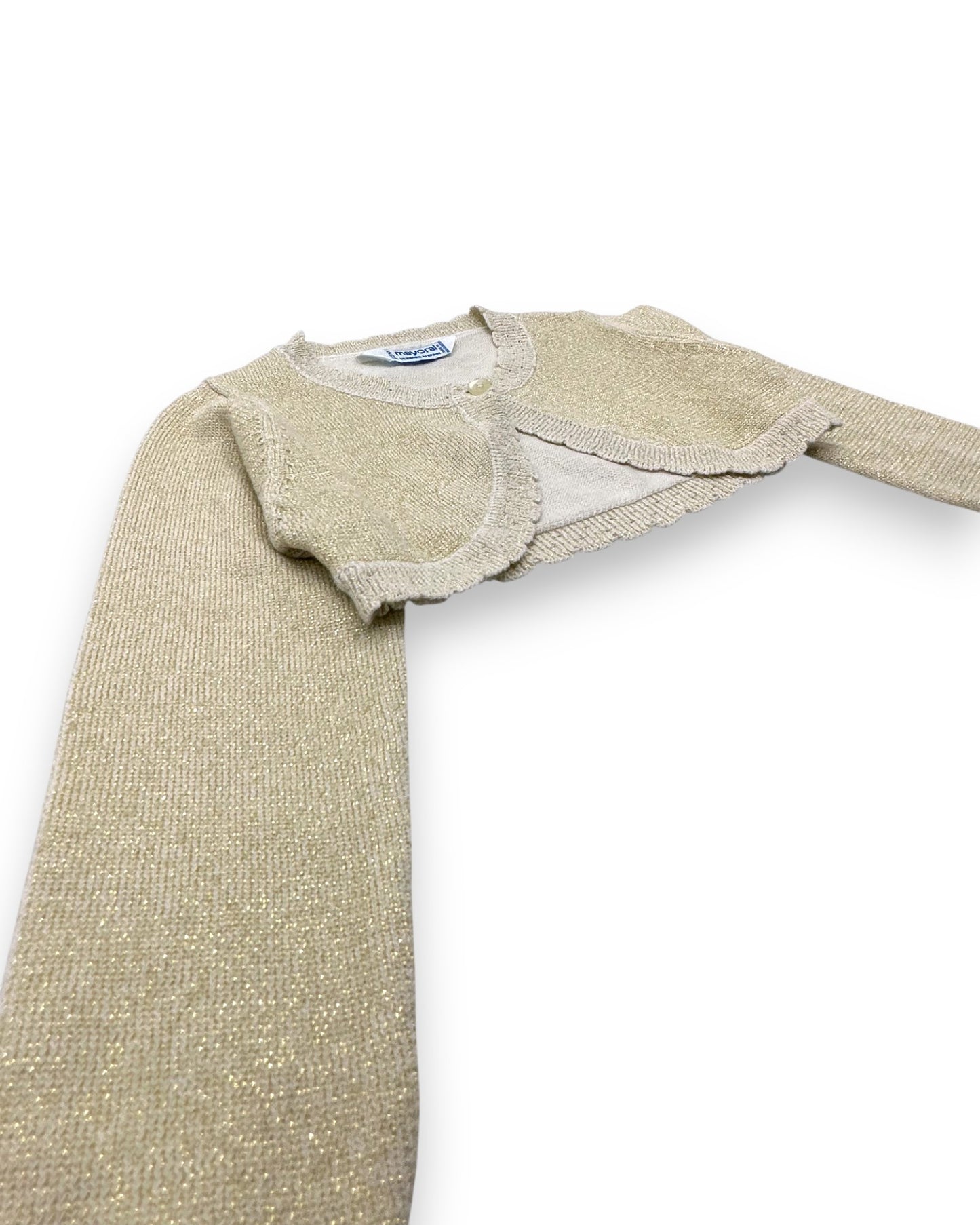 Casaco Bolero Dourado 2 Anos