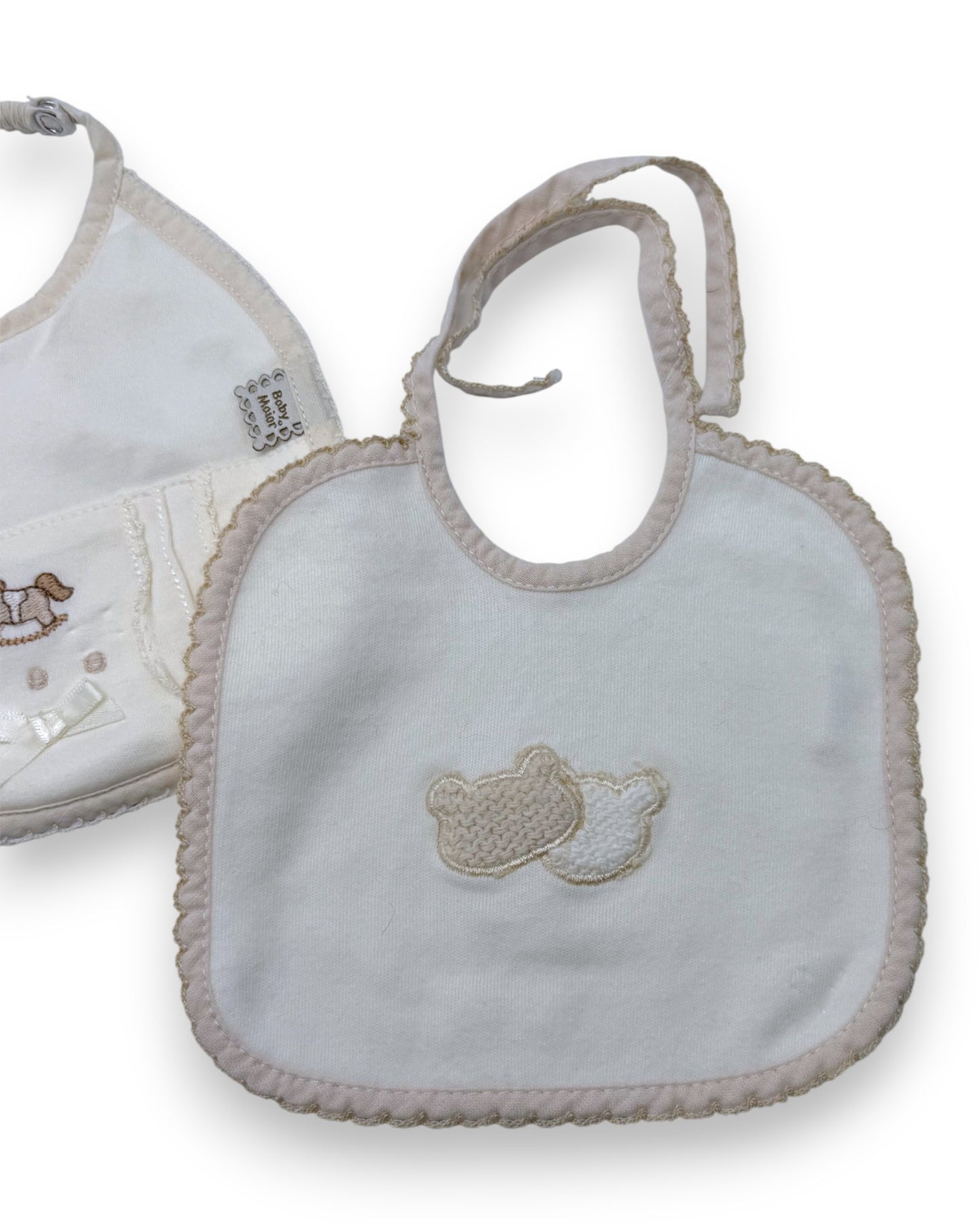 Set of 3 Beige Bibs