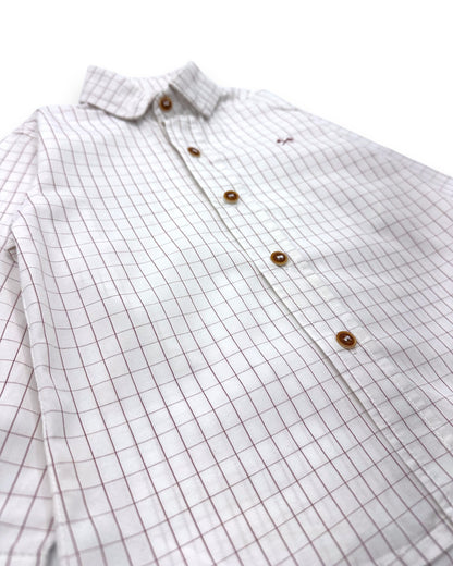 Camisa Branca Xadrez 18 Meses