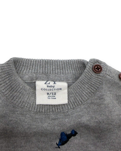 Camisola Malha Aviões 9-12 Meses