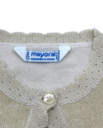 Casaco Bolero Dourado 2 Anos