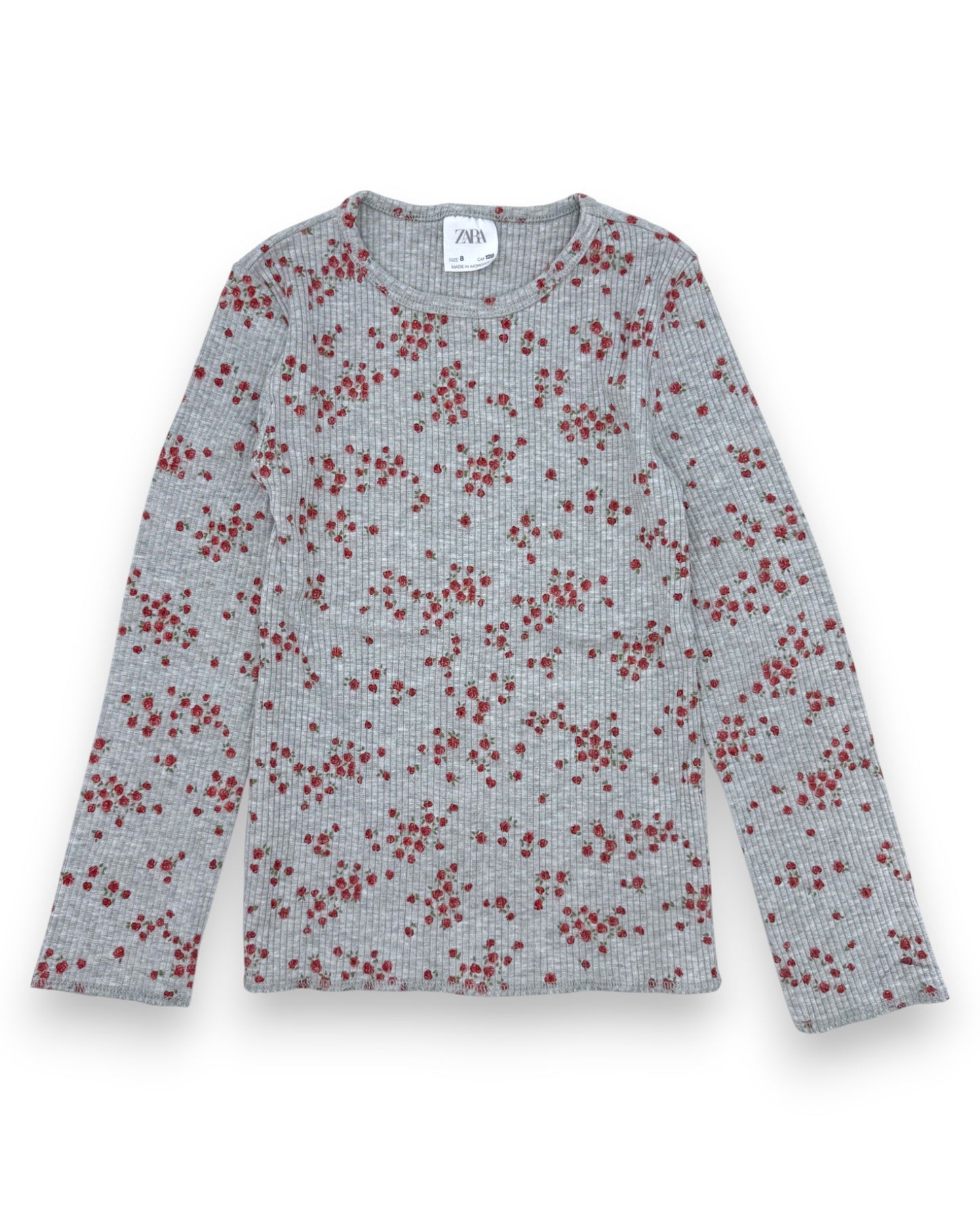 T-Shirt Canelada Cinzenta 8 Anos