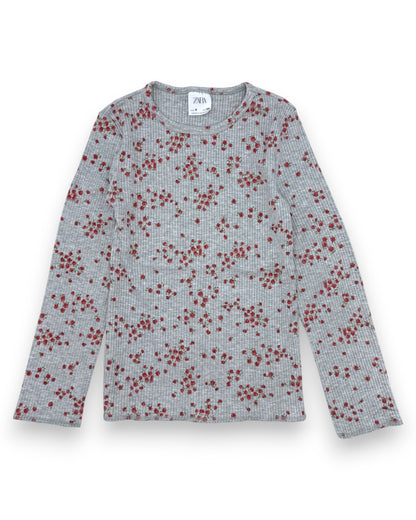 T-Shirt Canelada Cinzenta 8 Anos