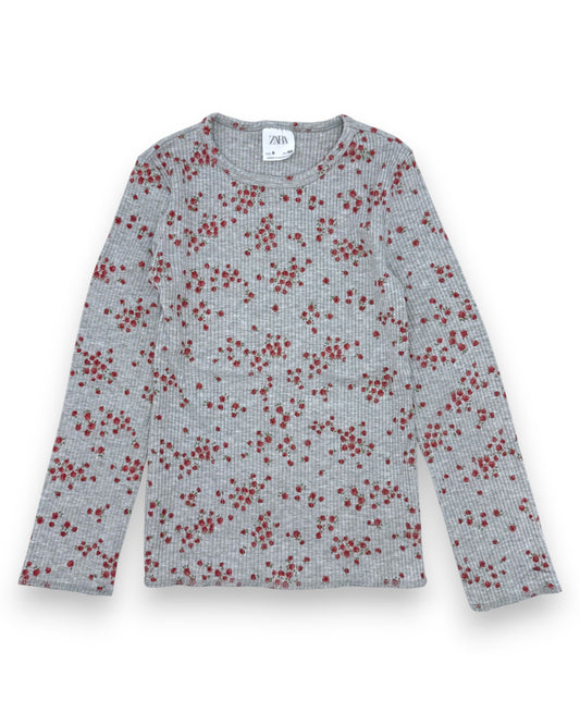 T-Shirt Canelada Cinzenta 8 Anos