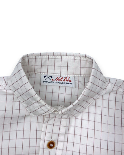 Camisa Branca Xadrez 18 Meses