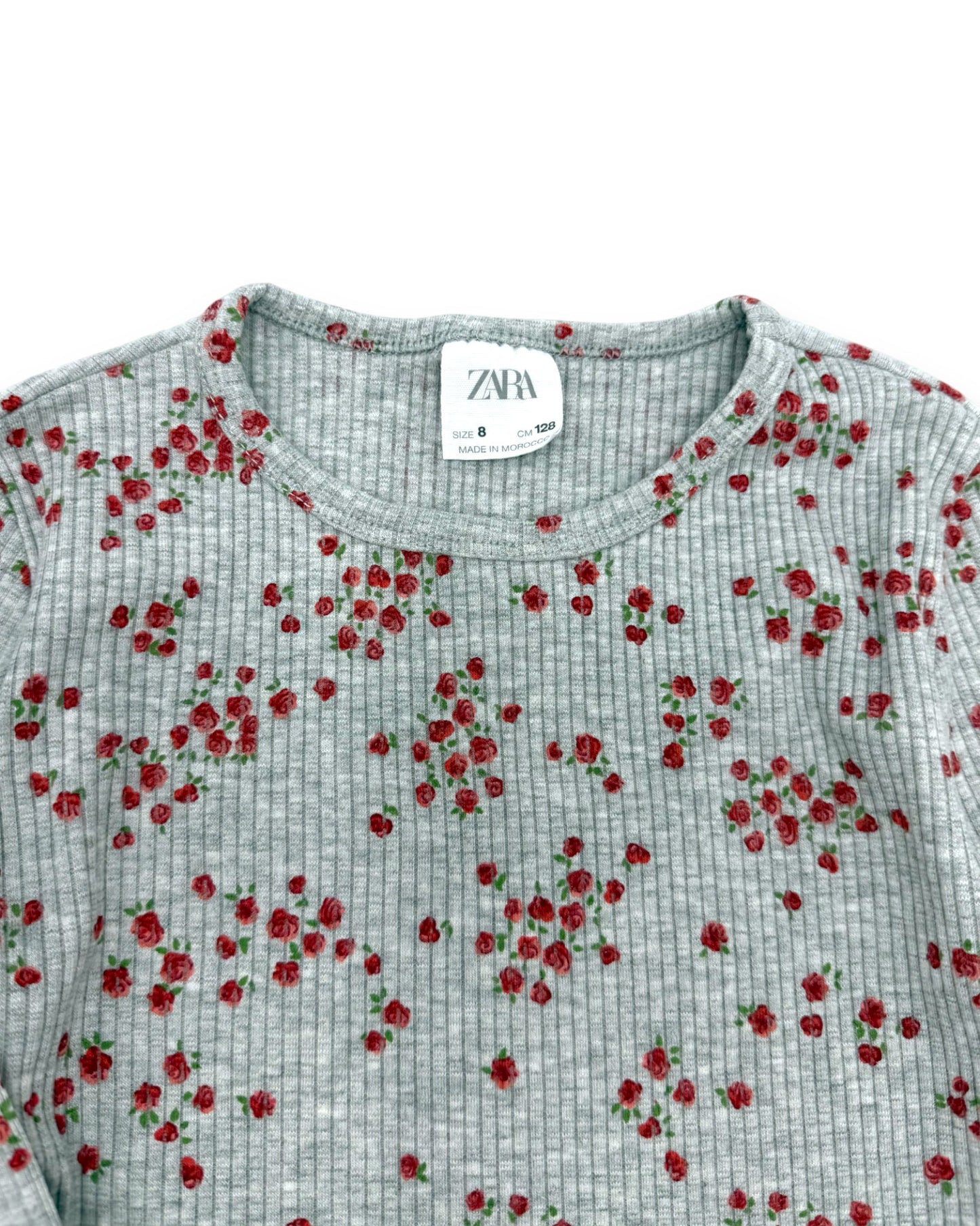 T-Shirt Canelada Cinzenta 8 Anos