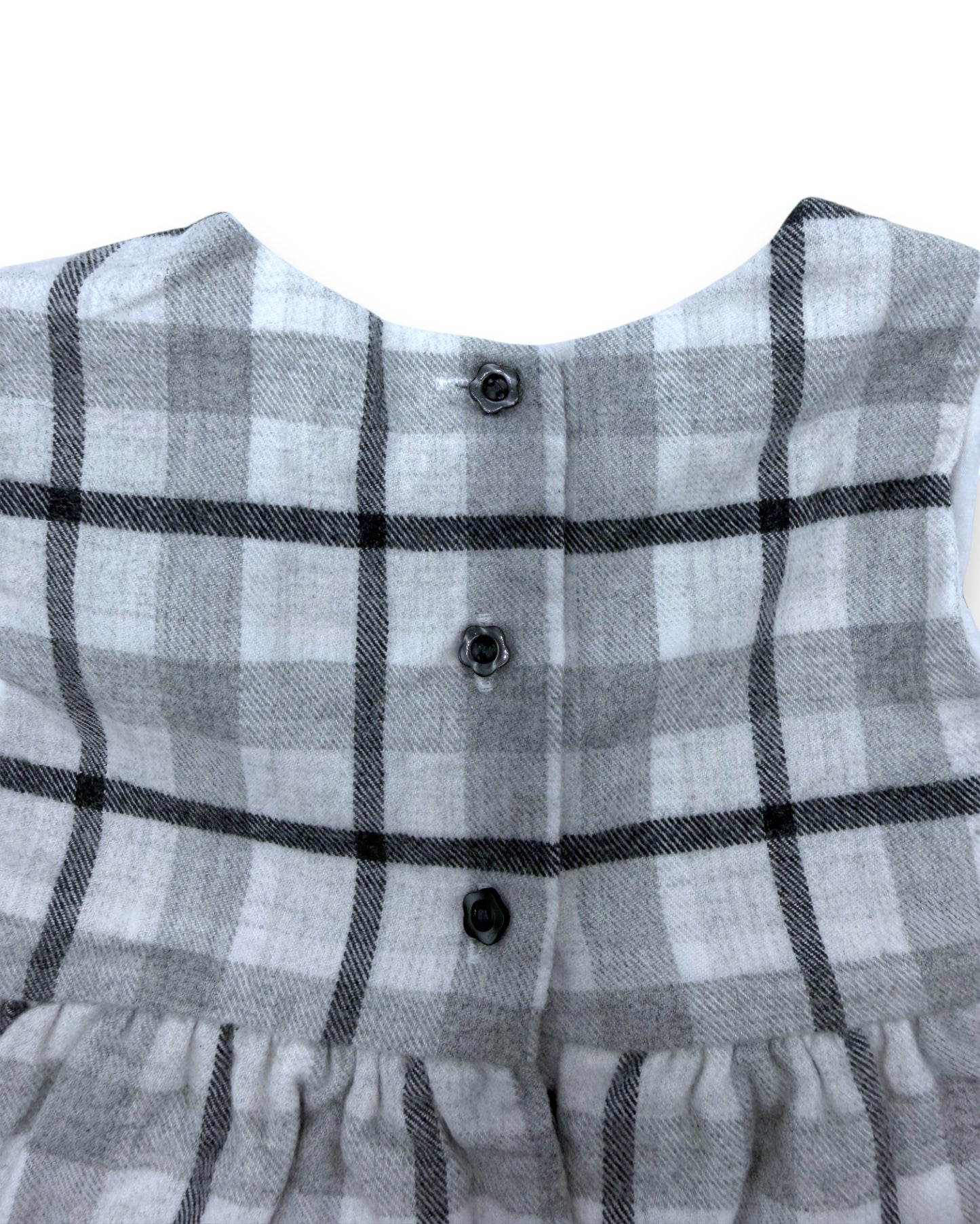 Gray Checkered Dress, 12 Months