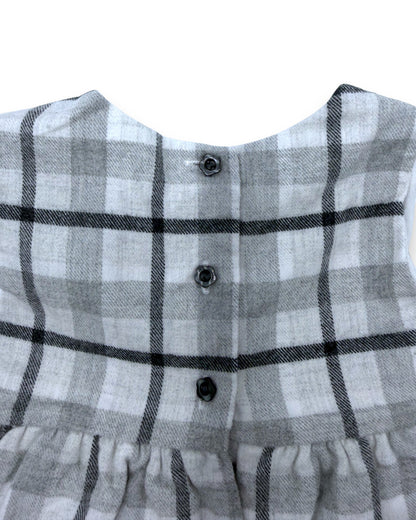 Gray Checkered Dress, 12 Months