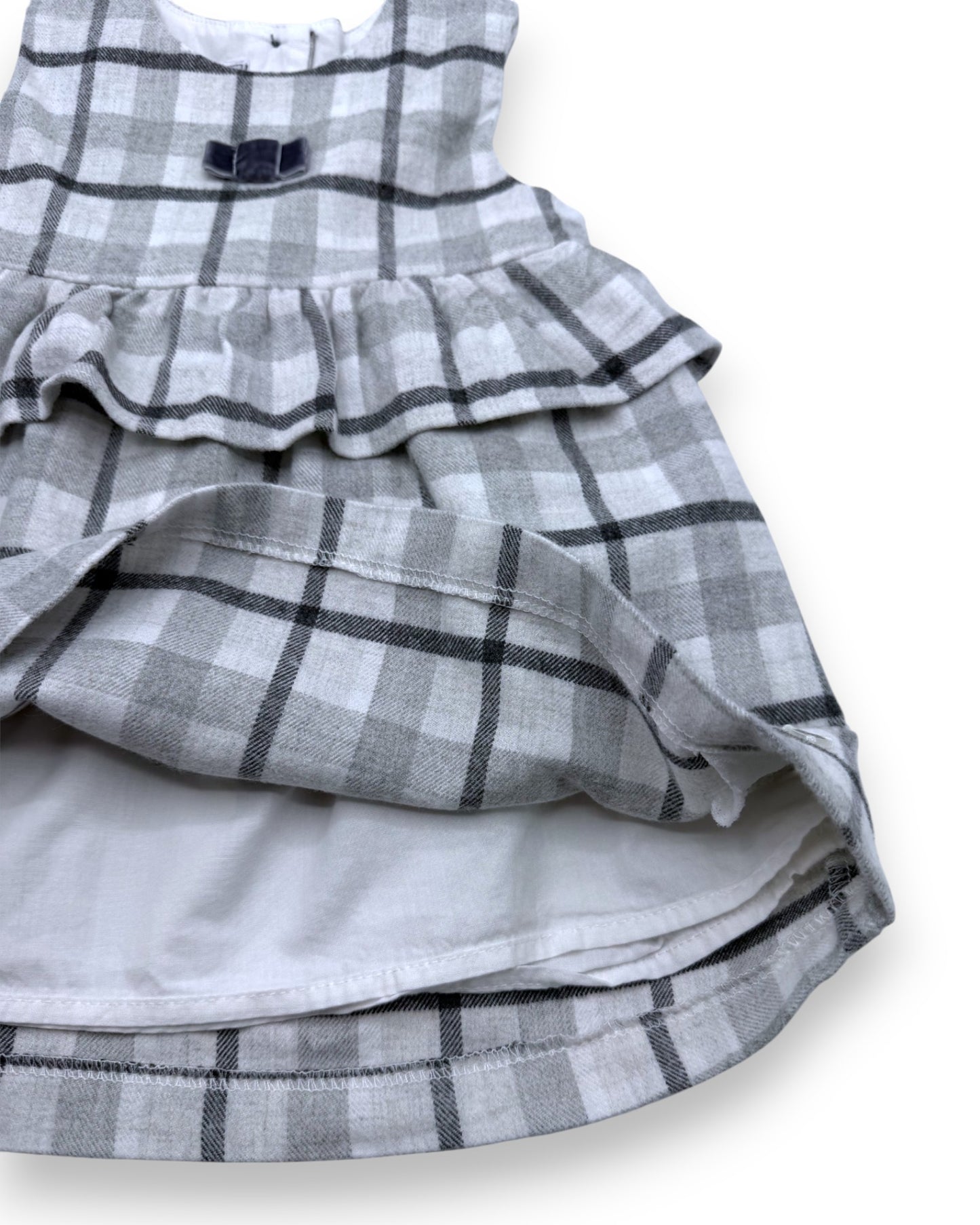 Gray Checkered Dress, 12 Months