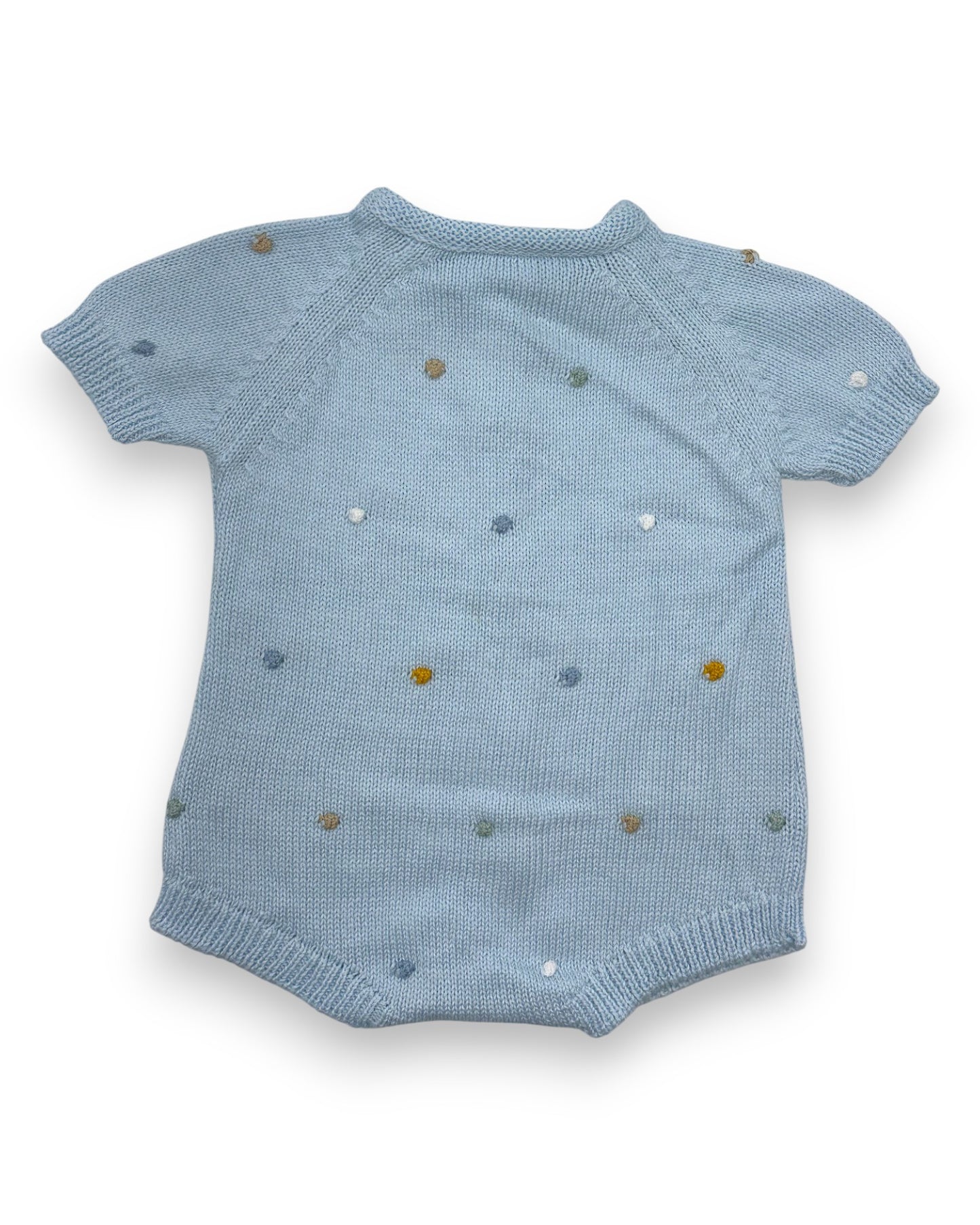 Body Malha Azul 1-3 Meses