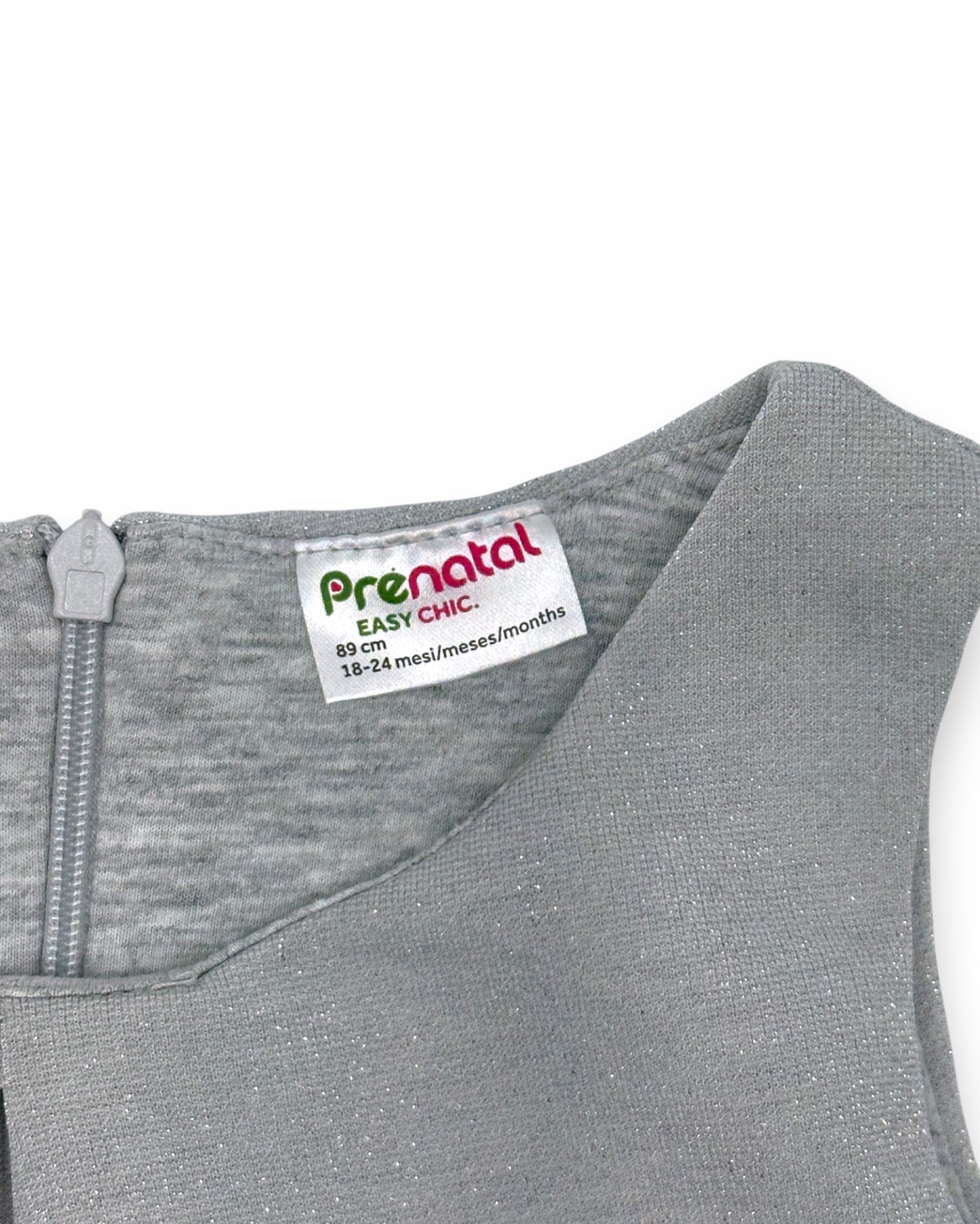 Vestido Cinzento Brilho 18-24 Meses