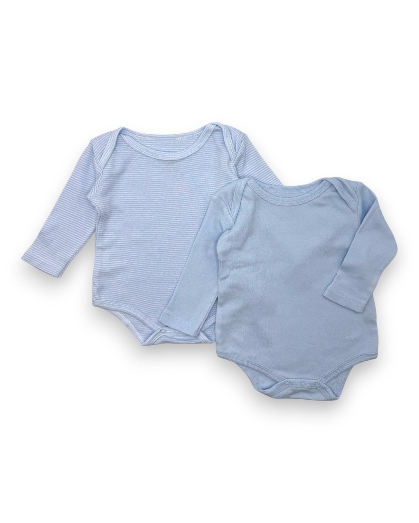 Pack of 2 Blue Bodysuits, 1-3 Months