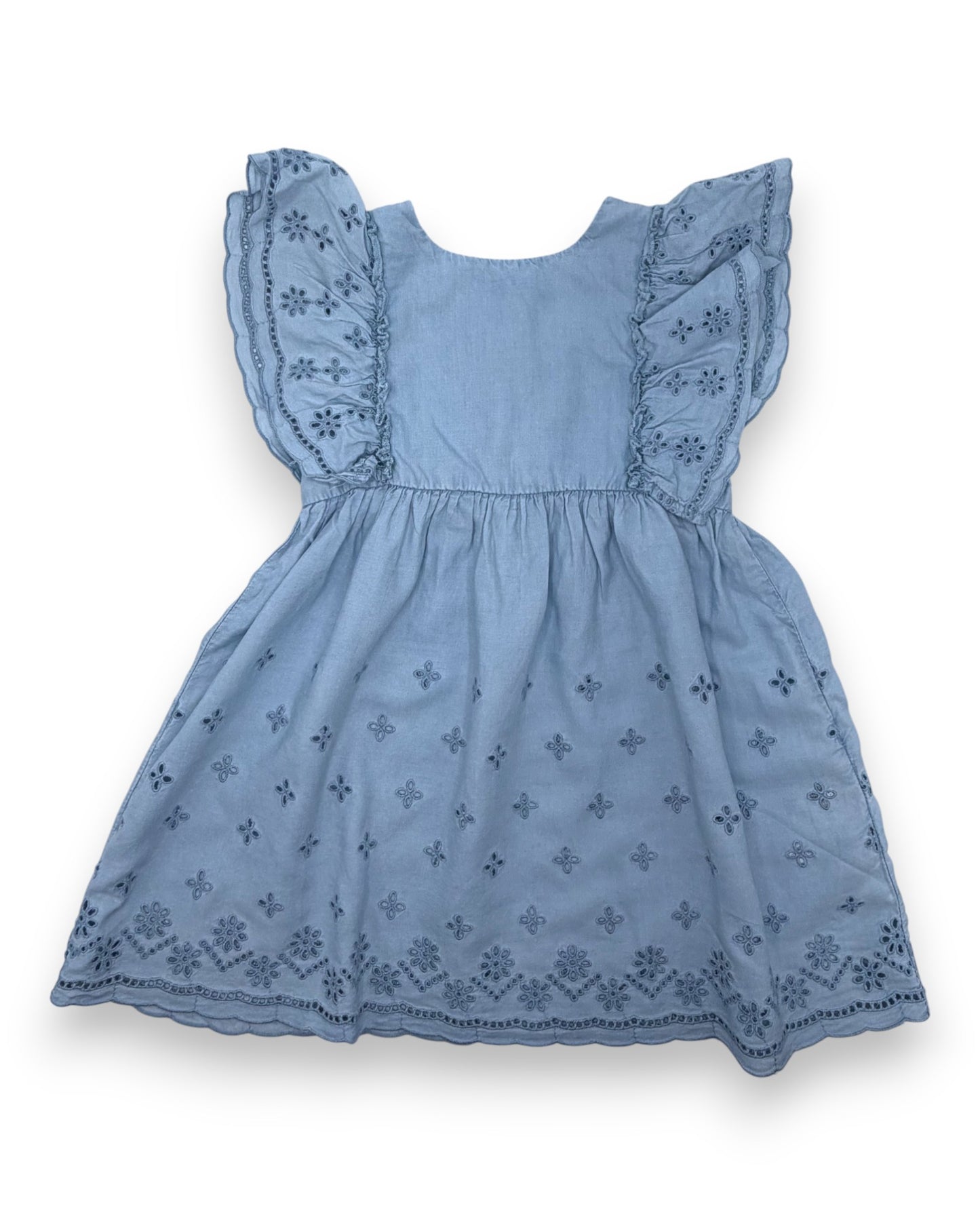 Vestido Ganga Bordado 4-5 Anos