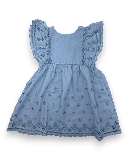 Vestido Ganga Bordado 4-5 Anos