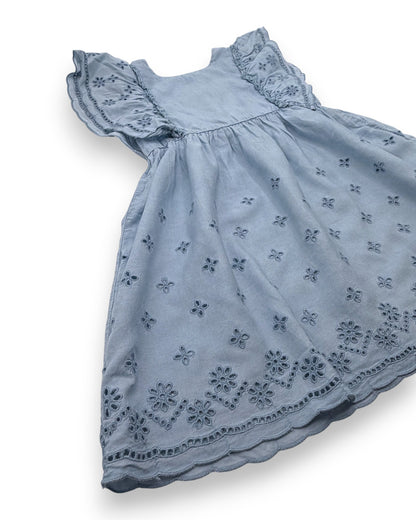 Vestido Ganga Bordado 4-5 Anos