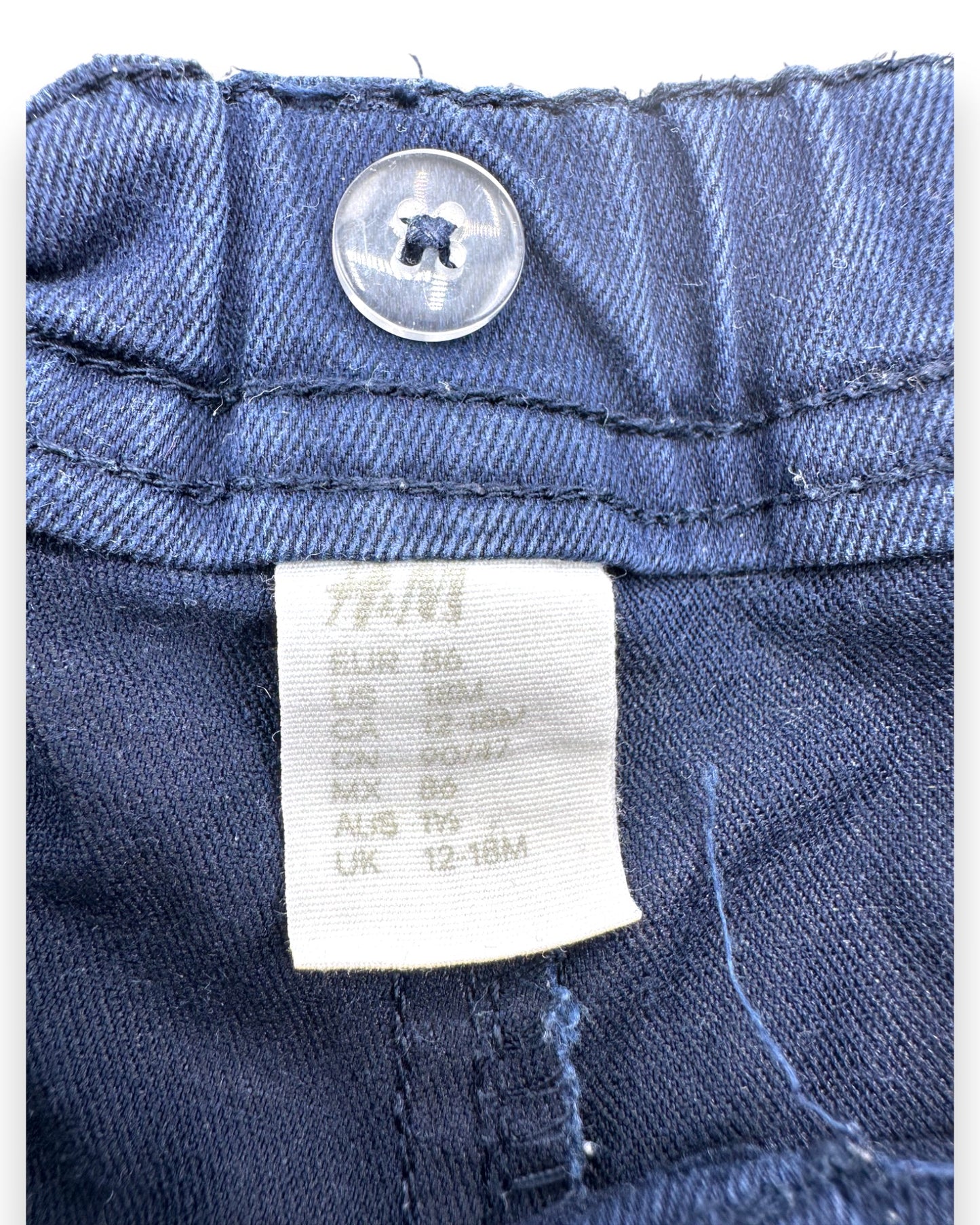 Calças Azuis 12-18 Meses