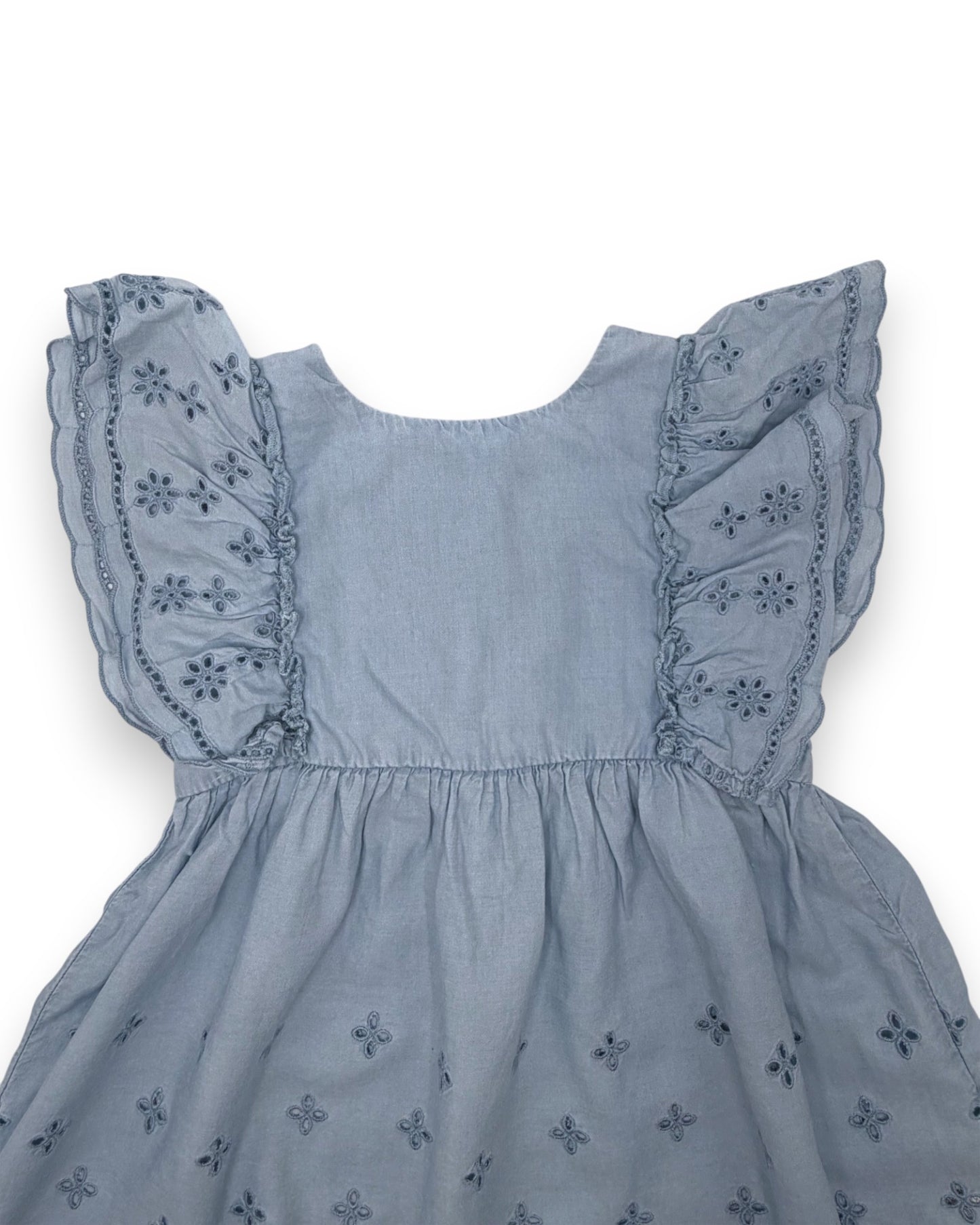 Vestido Ganga Bordado 4-5 Anos