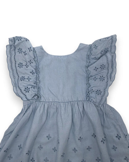 Vestido Ganga Bordado 4-5 Anos